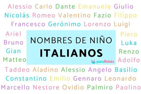 100 NOMBRES de niño ITALIANOS